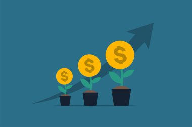 Yatırımdan Büyüme. Refah dolu bir gelecek için tohum ekiyorum. İş Resimleri