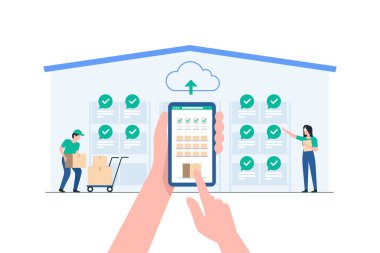 Depo Personeli Verimli Envanter Yönetimi için Teknoloji Kullanıyor.