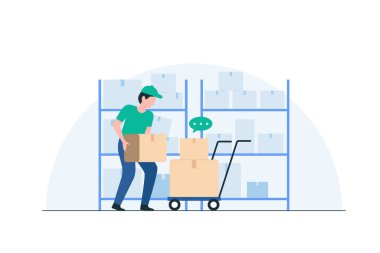 Depo ve Ortakları Ürünleri Dikkatli Tutun. Görüntü