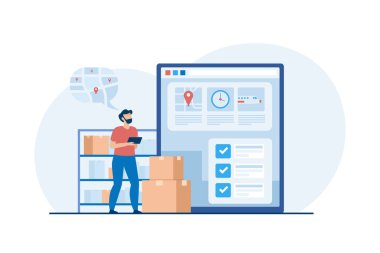 Malları İzlemek için Yüksek Teknoloji Lojistik Sistemi.