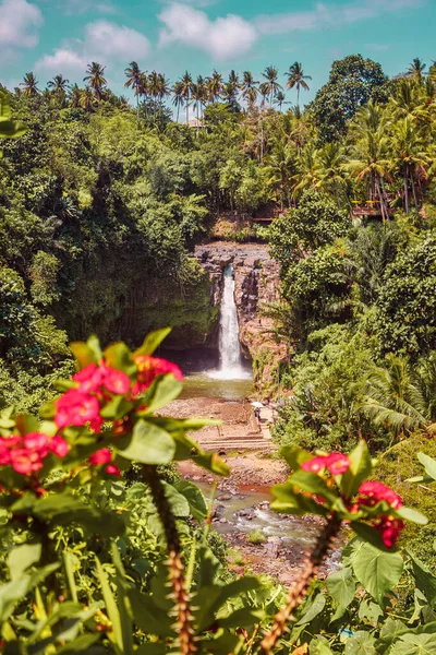 Wodospad Tegenungan Dżungli Wyspy Bali Indonezja Wodospad Tropikalnym Lesie Wysokiej — Zdjęcie stockowe