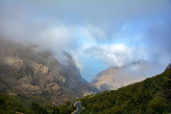 Góry Teno Droga Węzłowa Masca Wyspie Kanaryjskiej Teneryfie Hiszpania Europa — Zdjęcie stockowe