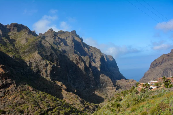 Malá Horská Vesnička Masca Horách Teno Kanárském Ostrově Tenerife Španělsko — Stock fotografie