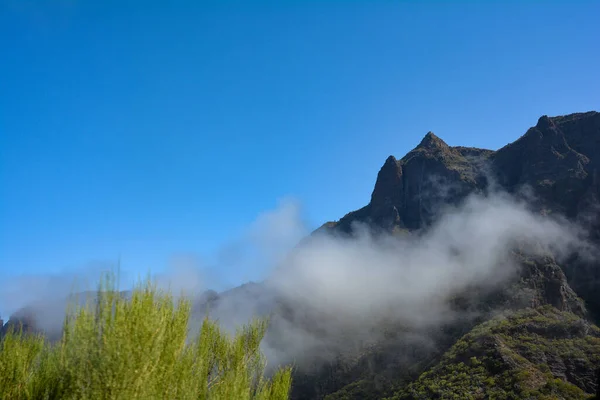 Χαμηλά Σύννεφα Στο Πράσινο Βουνά Teno Κοντά Masca Στο Καναρίνι — Φωτογραφία Αρχείου