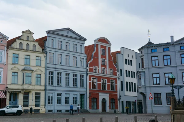 Street Történelmi Hanza Város Wismar Balti Tenger Partján Mecklenburg Nyugat — Stock Fotó