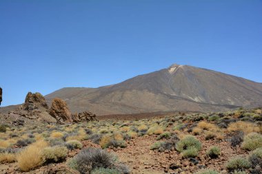 İspanya 'nın Tenerife Kanarya Adası' ndaki Pico del Teide Dağı