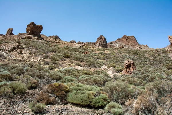 Gigantescas Rocas Paisaje Volcánico Del Parque Nacional Teide Isla Canaria —  Fotos de Stock