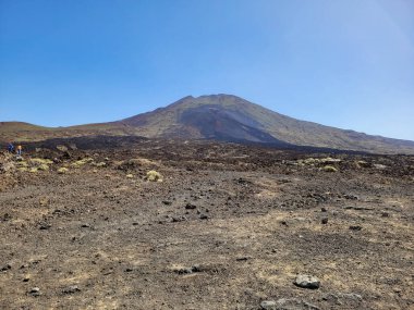 İspanya 'nın Tenerife Kanarya Adası' ndaki El Teide Ulusal Parkı 'ndaki volkanik manzara