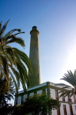 İspanya 'nın Gran Kanarya Kanaryası' ndaki Maspalomlar 'daki Deniz feneri (Faro de Maspalomas)