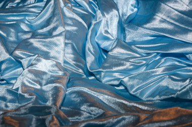 Parlak katı renk açık mavi kumaş