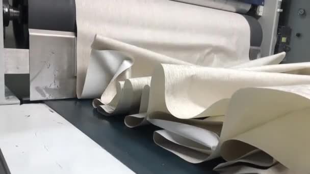 Usine Papier Peint Processus Création Papier Peint Automatisé Usine Production — Video