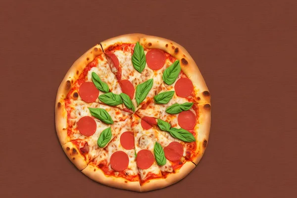 Візуалізація Ілюстрації Піци Сиром Ясом — стокове фото