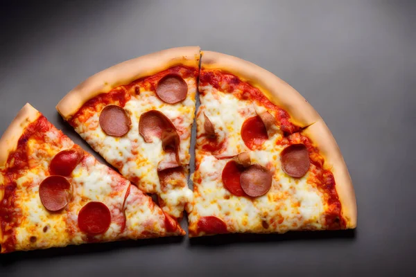 Foto Van Lekkere Pizza Met Kaas Andere Ingrediënten — Stockfoto