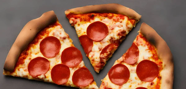 Peynirli Diğer Malzemeli Lezzetli Bir Pizza Resmi — Stok fotoğraf