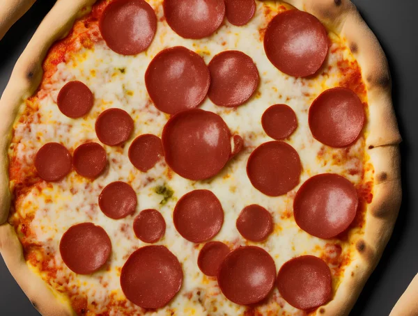 Bild Einer Leckeren Pizza Mit Käse Und Anderen Zutaten — Stockfoto