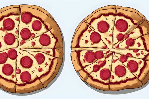 Ilustração Pizza Estilo Retro Ilustração Gráfica — Fotografia de Stock