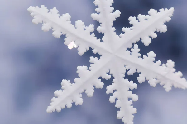 Realistische Illustratie Macro Van Een Sneeuwvlok Generatieve — Stockfoto