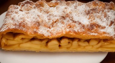 Elmalı turtanın gerçekçi bir çizimi, tatlı pişmiş bir yemek, üretken ai