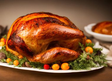 Fırında hindi, Noel yemeği, üretken ai