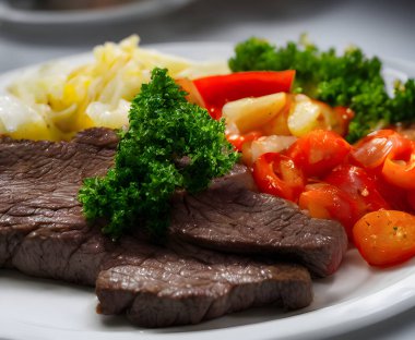 Üretici ai kullanarak lezzetli pişmiş sığır eti tasviri