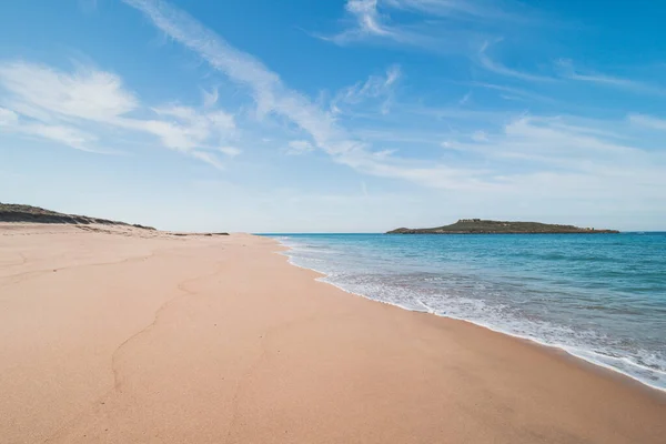 Caminhe Longo Oceano Atlântico Praia Chamada Praia Ilha Pessegueiro Perto — Fotografia de Stock
