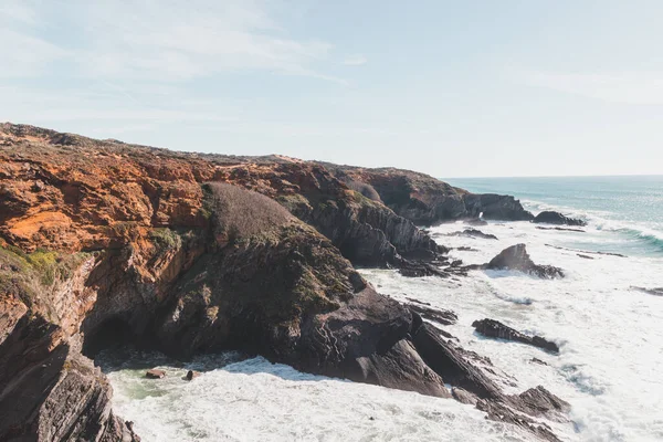 Захватывающие Дух Доисторические Скалы Атлантическом Побережье Региона Одемира Западная Португалия — стоковое фото