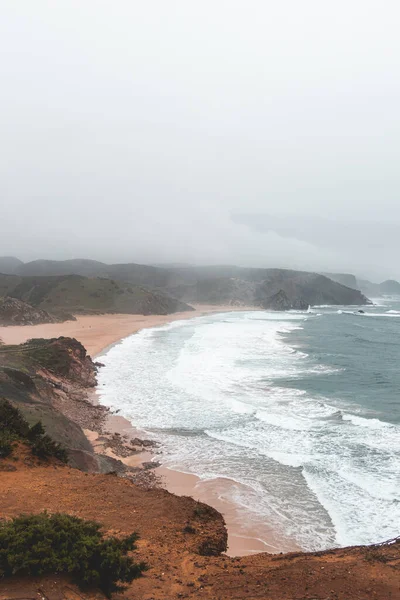 Costa Ocidental Portugal Penhascos Rochosos Praias Areia Região Odemira Vagando — Fotografia de Stock