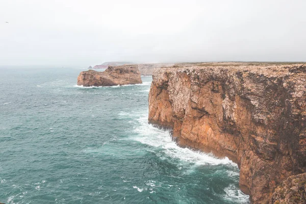 Cape Cabo Sao Vicente Southwest Portugal Algarve Region Watching Rocky — Stock Photo, Image