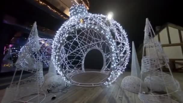 페리스 코트라크 박람회 공휴일 Kyiv Festive Illumination 크리스마스 휴일의 — 비디오