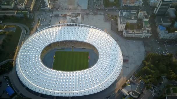 Kiev Olympic Stadium World Cup Ukraine Croatia Cityscape Time Day — Vídeo de Stock