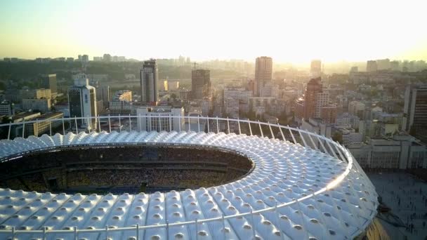 Kiev Olympic Stadium World Cup Ukraine Croatia Cityscape Time Day — Αρχείο Βίντεο