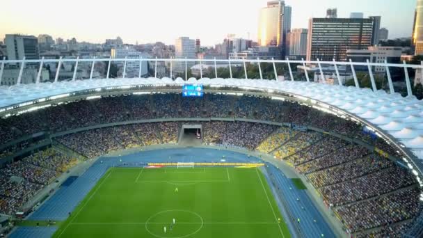 Kiev Olympic Stadium World Cup Ukraine Croatia Cityscape Time Day — Vídeo de stock