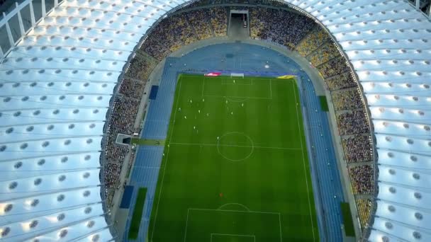 Kiev Olympic Stadium World Cup Ukraine Croatia Cityscape Time Day — Stock video