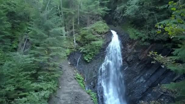 Cachoeira Maravilhosa Rio Montanha Cárpatos Maravilhosa Cachoeira Montanha Dos Cárpatos — Vídeo de Stock