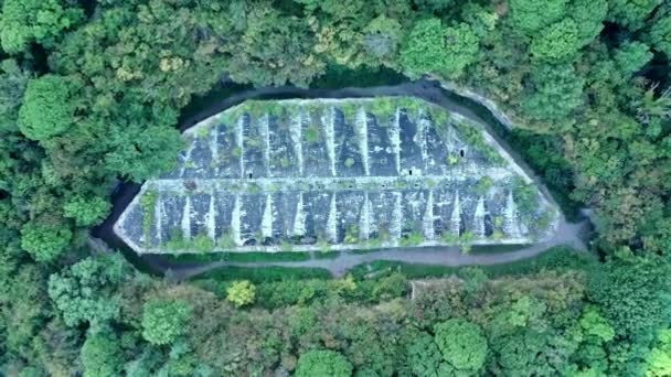 Kakerlaken Militärische Festung Der Westukraine Rivne Drohnenblick Über Fort Ariel — Stockvideo