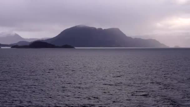 Круїз Уздовж Мальовничого Фйорду Норвегії Вид Корабля Берег Сени Північній — стокове відео