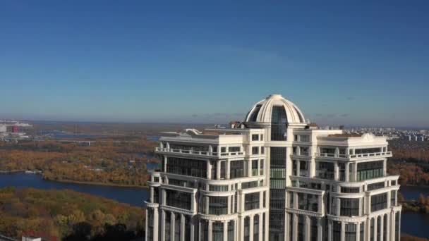 Park Glory Metro Bridge Pechersk Lavra Aerial Drone Footage Vue — Video