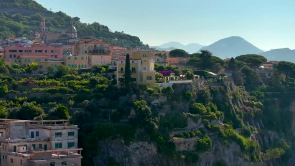 Úžasný Výhled Krásnou Vietri Sul Klisnu Pobřeží Amalfi Itálii Natočené — Stock video