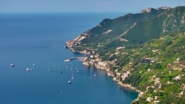 Πανοραμική Θέα Του Vietri Sul Mare Από Σαλέρνο Της Ιταλίας — Αρχείο Βίντεο
