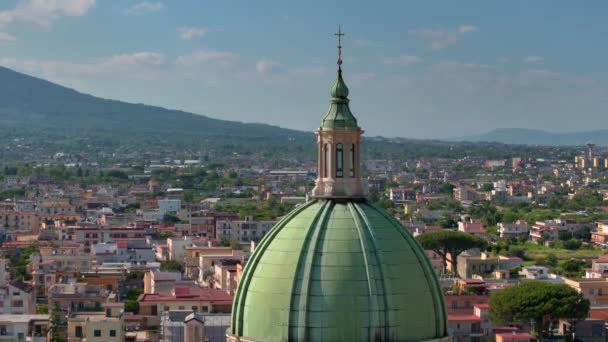 Εκκλησία Στην Πλατεία Bartolo Στην Πομπηία Pontifical Προσκύνημα Της Παναγίας — Αρχείο Βίντεο