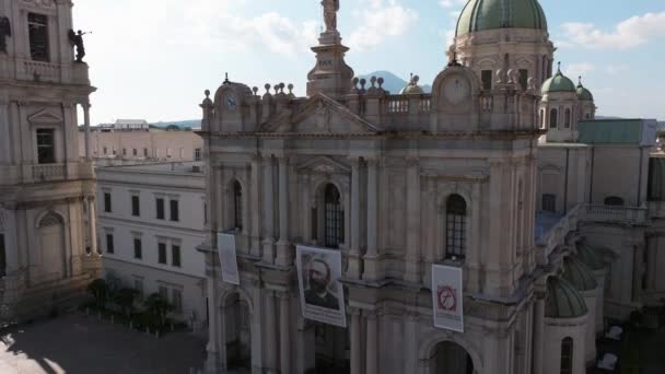 Iglesia Plaza Bartolo Pompeya Santuario Pontificio Santísima Virgen Del Rosario — Vídeos de Stock