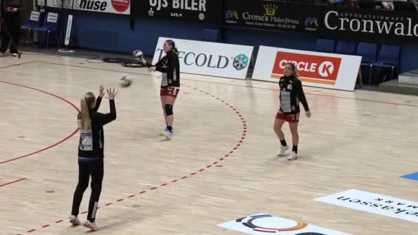 Viborg Dánia 2022 Női Kézilabda Bajnokság Döntő Kézilabda Játék Női — Stock videók