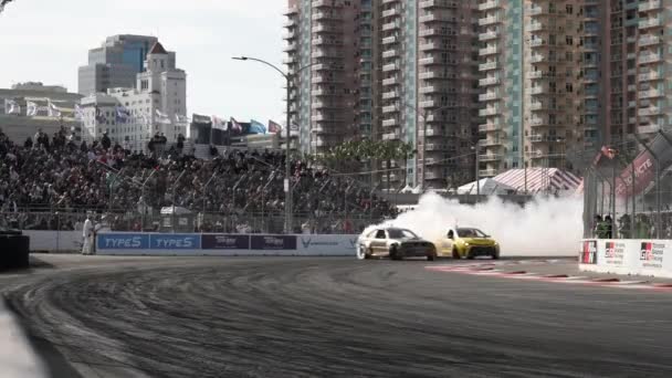 Long Beach California Usa April 2023 Formula Drift Celebrating Its — Stock Video