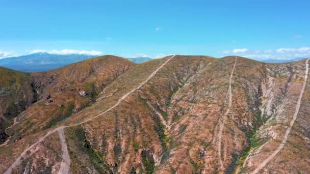 Úžasný Barevný Panoramatický Letecký Pohled Hory Spojených Státech Výhledem Vrcholy — Stock video