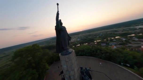 Fpv Ukrajna Emlékmű Hősök Szabadságharc 1648 1654 Része Emlékmű Bohdan — Stock videók