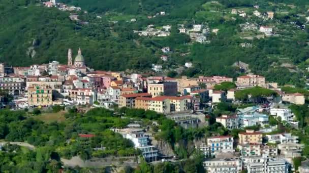 Vista Panorámica Vietri Sul Mare Desde Salerno Italia Amalfitana Una — Vídeo de stock