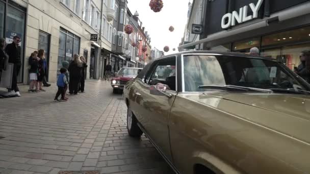 Viborg Denmark August 2023 Antique Car Vintage Car Festival Denmark — Stock Video