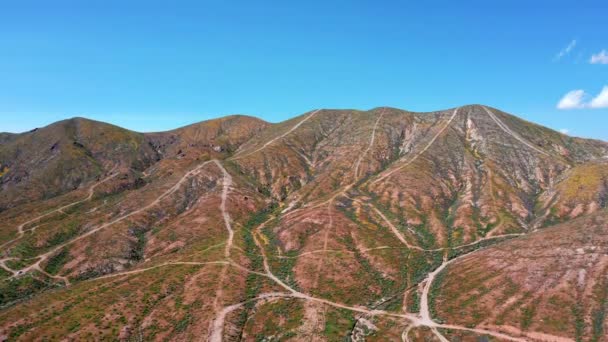 Incrível Colorido Drone Panorâmico Vista Das Montanhas Nos Estados Unidos — Vídeo de Stock