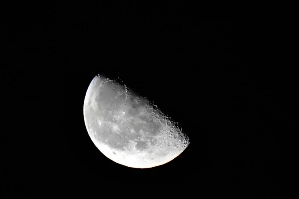 Half Moon Background The Moon is an astronomical body that orbits planet Earth, being Earth\'s only permanent natural satellite