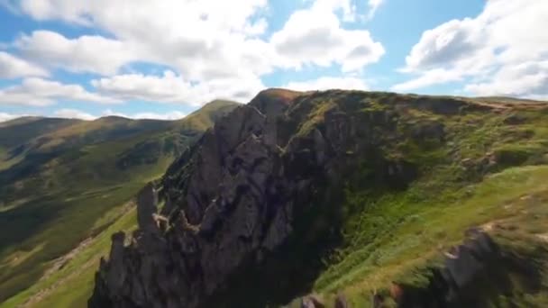 Yunanistan Daki Girit Adasının Dağ Havası Manzarası Gün Batımında Dağ — Stok video